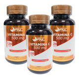 Vitamina C Fnl 3 Frascos 360 Capsulas 500mg. Envio Gratis