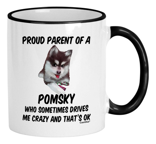 Regalos Divertidos De Casitika Pomsky. Taza De Café Para Ama