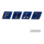 Emblema Insignia Fiat Cromado Letras Azul Fiat 500