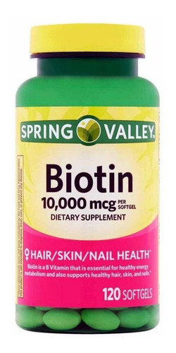 Biotina 10000 Mcg Spring Valley 120 Softgels Original