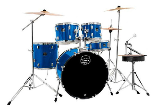 Bateria Acústica Mapex Prodigy 5 Pçs 22 Pdg5245tyb Azul