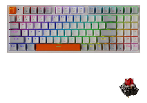 Teclado Machenike K500w Sem Fio Rgb Tri-mode Pronta Entrega