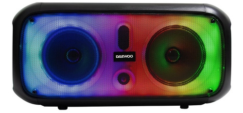 Bocina Recargable 2x6.5 Pulgadas Daewoo Boombox Dw-1987 Color Negro