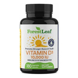 Vitamina D3 Forestleaf 10.000 Ui 180 Cápsulas Importado Eeuu