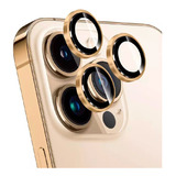 Protector De Cámara Color Dorado Para iPhone Varios Modelos