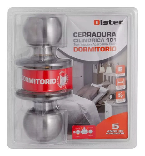 Cerradura Cilíndrica Oister 101 Dormitorio Inox