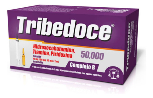 Tribedoce 50 000 Inyectable Complejo B Caja Con 5 Ampolletas