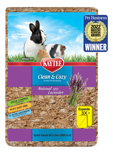 Sustrato Conejos Kaytee Clean And Cozy Con Lavanda 49.2 L