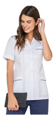 Chaqueta Con Vivos Mujer Medical Entallada Manga Cor Broches