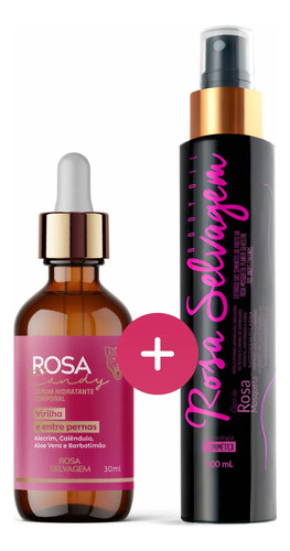 Kit Rosa Selvagem Oleo + Sérum Candy Clareador E Hidratante