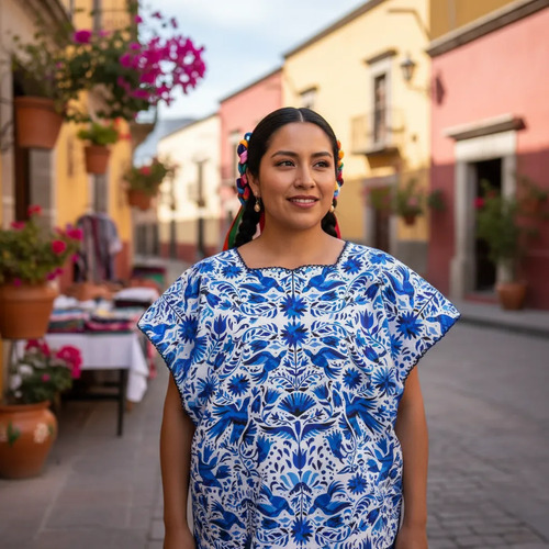 Tela Estampada Tenango Tehuana Guelaguetza Traje Típico (1m) | Meses sin interés
