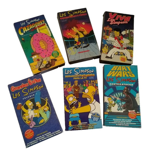Pack De 6 Películas Vhs Los Simpson Con Doblaje Mxn