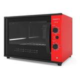 Forno Fogatti Elétrico Bancada Top 60 Black 60 Litros Cor Vermelho 220v