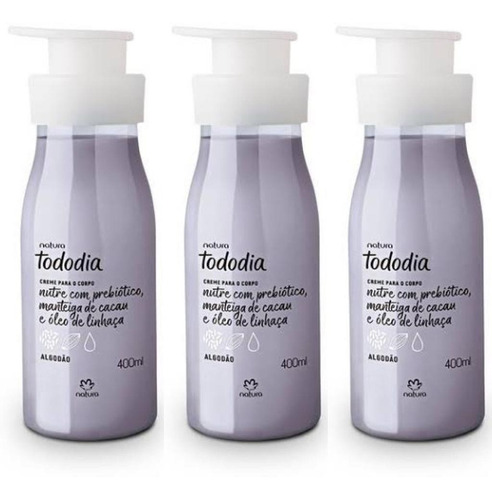 Combo 3 Hidratante Algodão 400ml - Natura Tododia