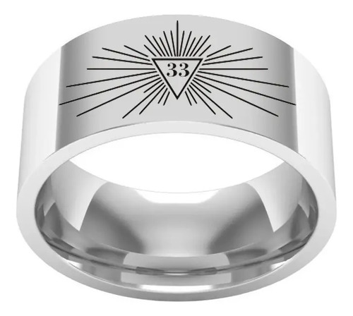 Anillo Mason Grado 33 Acero De Titanio, Grados Filosóficos