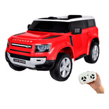 Mini Carro Elétrico Land Rover Defender 12v Vermelho