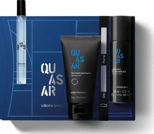Kit Presente Quasar: Desodorante+espuma De Barbear+pós Barba