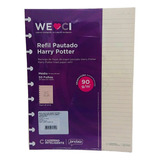 Refil Pautado Medio Harry Potter 90g Papel Off White 50 Fls.