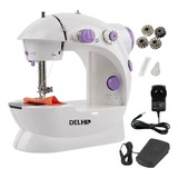 Mini Maquina De Coser Recta Delhi 220v Portable Blanca