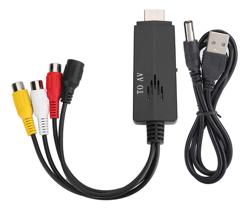 Cable Adaptador De Convertidor Hdmi A Av Rca 1080p Hd, Macho