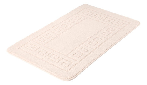 Alfombra De Baño Base Antideslizante 60 X 40 Cm Marfil Crudo