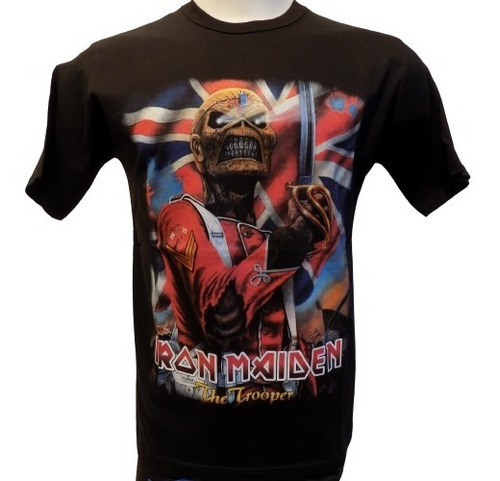 Remera De Iron Maiden The Trooper Rockería Que Sea Rock 