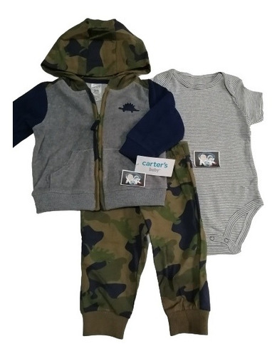 Conjunto Carter's Sudadera Camuflado Térmico 9,12 Y 24 Meses