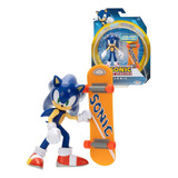 Sonic The Hedgehog Figura Con Skateboard 4 Pulgadas Wave 13