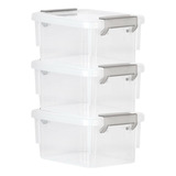 Caja Organizadora Apilables X 3 Unidades Deco Hogar