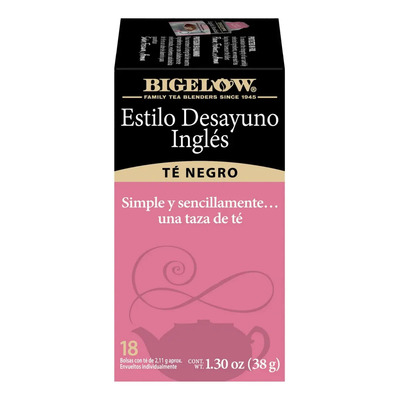 Té Negro English Breakfast Bigelow 18 Bolsitas Gluten Free | MercadoLibre