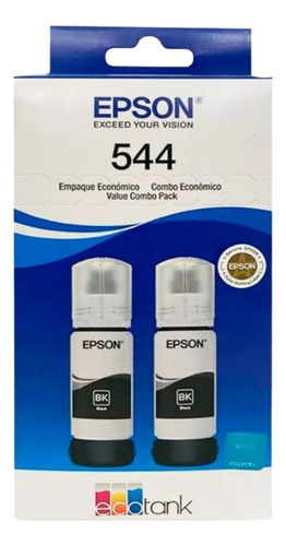 Kit Tinta Epson T544 Ecotank Pack 2 Color Negro L1210 L3210 