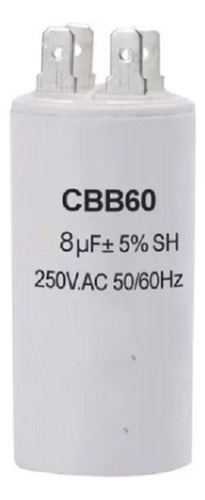 Capacitor De Trabajo 8uf 250vac 50/60hz Cbb60 