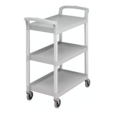 Carro De Servicio Con Ruedas Cambro Profesional 3 Estantes G