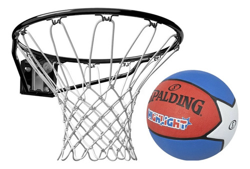 Pelota Spalding + Aro De Basquet Nro 7 Resortes Profesional 