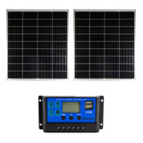 2x100wp Kit 2 X Paneles Solares 100wp Mono 5bb 200w + Reg20 