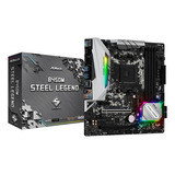 Placa Mãe Asrock B450 Amd Am4 B450m Steel Legend Ddr4 Matx