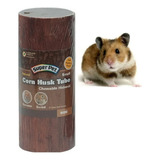 Tubo Masticables Choclo Hamster Roedor Jerbos Refugio Small Color Marrón Oscuro