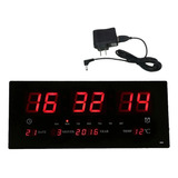 Reloj Digital De Muralla 220v Con Indicador De Temperatura 