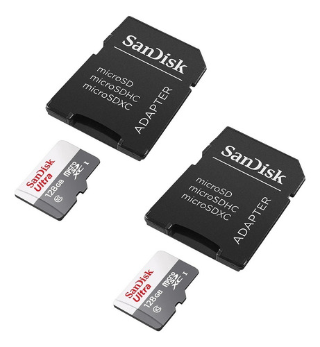2 Sandisk Ultra Microsd 128gb Class10 Memory Card 100mb/s