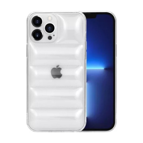 Funda Pufer Para iPhone 11 12 13 14 15 Pro Max Transparente