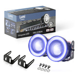 Par Refletor Holofote Luminaria Farol 89mm 50w Cor Da Carcaça Preto Cor Da Luz Branco Frio Angel Azul 12v/60v Bivolt