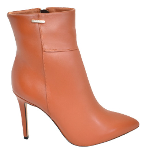 Botinetas Botas Mujer Cuero Vacuno Confort Moda Taco 10cm 