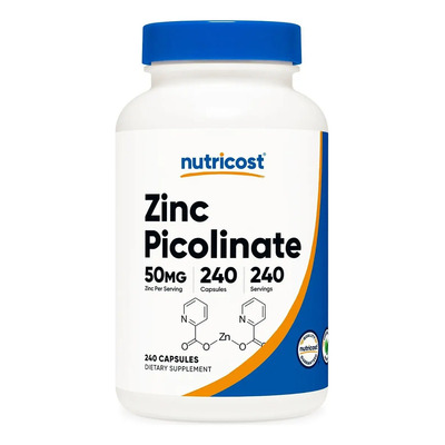 Zinc Picolinato 50mg (240 Cápsulas) Nutricost Hecho En E.u. Sabor Sin sabor | MercadoLibre