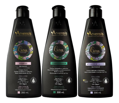 Kit Arvensis Cachos Shampoo +condicionador + At. Ondulados