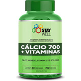 Cálcio Com Vitaminas 700mg Alta Concentração Com Insumos Importados - 60 Cápsulas