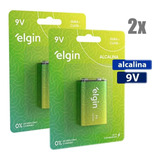 Bateria Elgin 9v Alcalina P/ Controle Microfone Violão 2 Uni