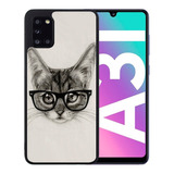 Funda Galaxy A31 Gato Hipster Tpu Uso Rudo Hd