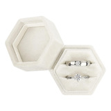 Muyier Caja De Anillo De Terciopelo Hexagonal - Premium