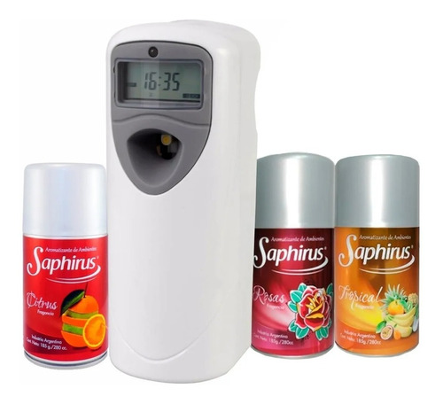 Aromatizador Digital Ambiente Saphirus Pack 3 Fragancias