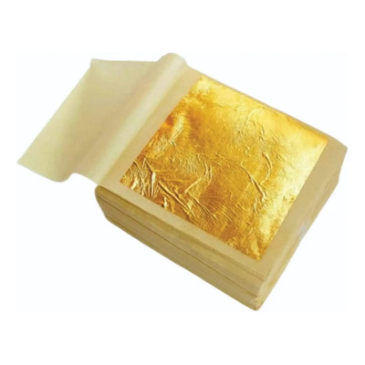 Hoja De Oro Puro 24k 2 Pcs Para Decoración Comestible Negro